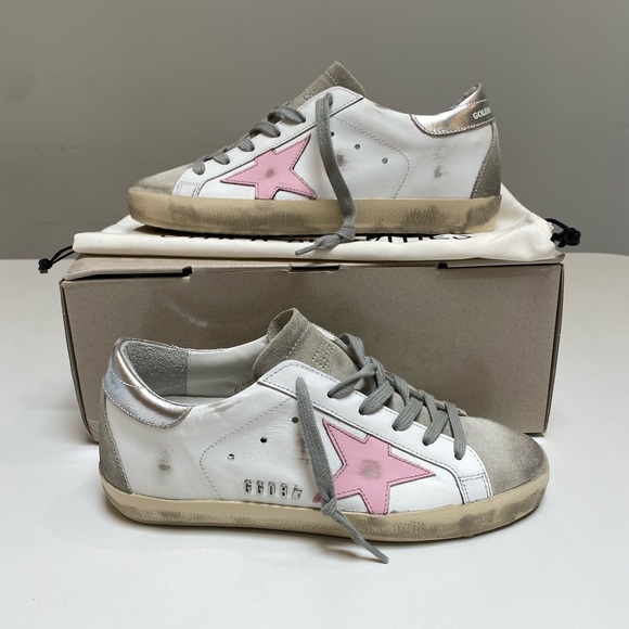 Golden Goose Superstar Sneaker White Leather/Ice/Orchid Pink sz 36 New in Box - Picture 3 of 14